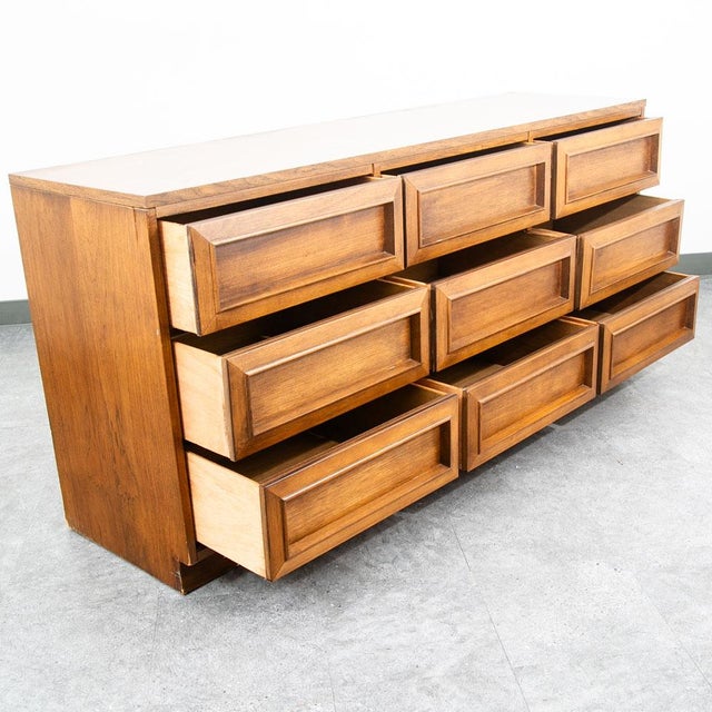 1960s Mid Century Dresser Credenza Morris of California Walnut Drawer 9 Drawer For Sale In Sacramento - Image 6 of 12