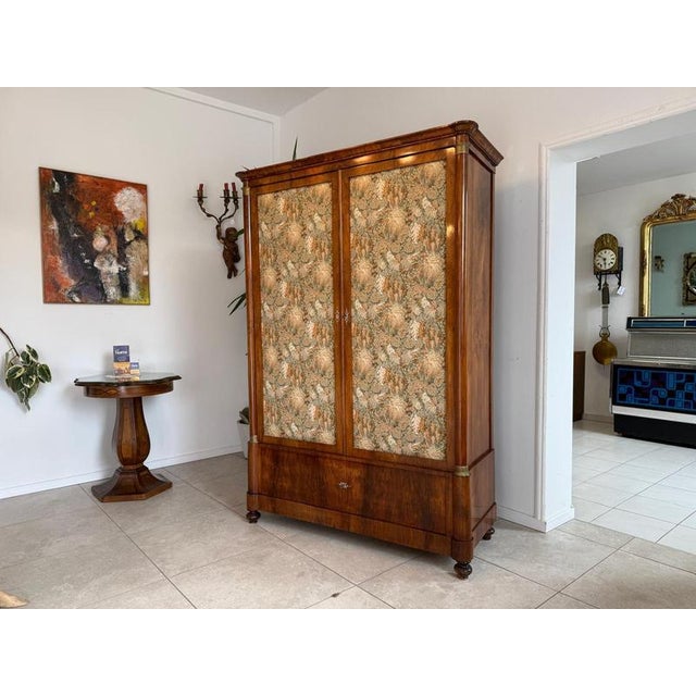 Antique Biedermeier Cabinet Chest in Walnut For Sale - Image 4 of 14