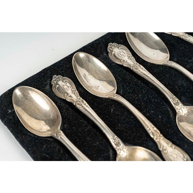 19th Century Napoleon III Silver-Plated Teaspoons, Set of 6 For Sale - Image 3 of 6