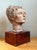 Mid 20th Century Vintage Plaster Head Sculpture on Wood Base For Sale - Image 5 of 12