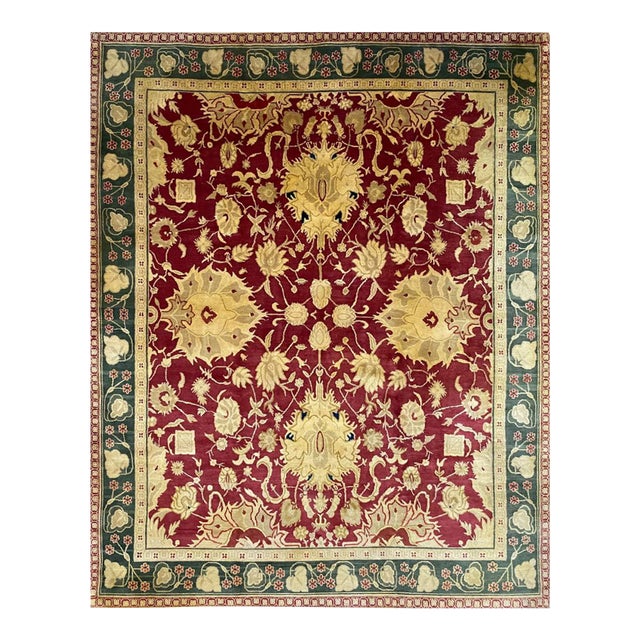 Handwoven Oushak Style Area Rug 8x10 For Sale