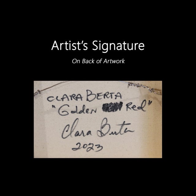 "Golden Red" Original Artwork by Clara Berta For Sale - Image 9 of 9