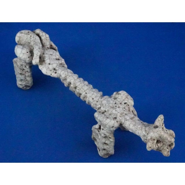 Carlo Zauli School, Stylized Dog, Italy, 1920s, Acid-Treated Ceramic For Sale - Image 13 of 18