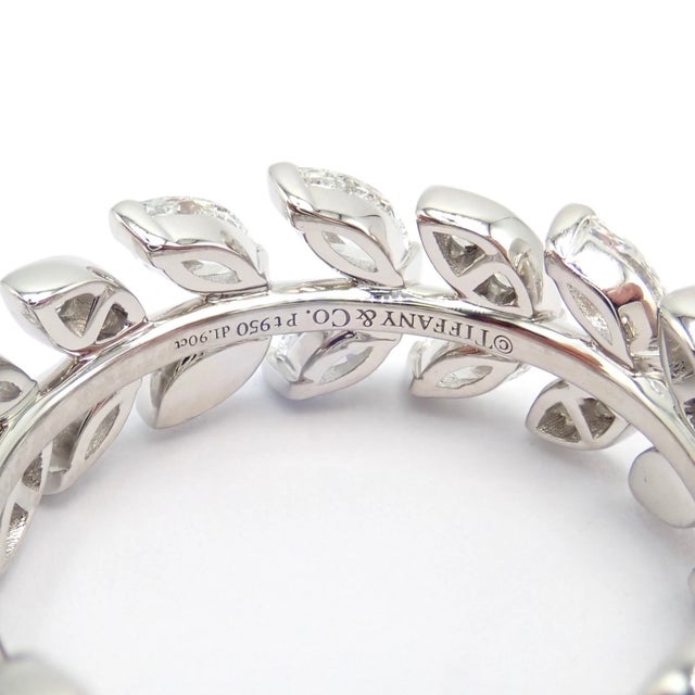 Tiffany & Co. Platlinum Victoria Vine Diamond Eternity Ring, Size 7 For Sale - Image 11 of 17