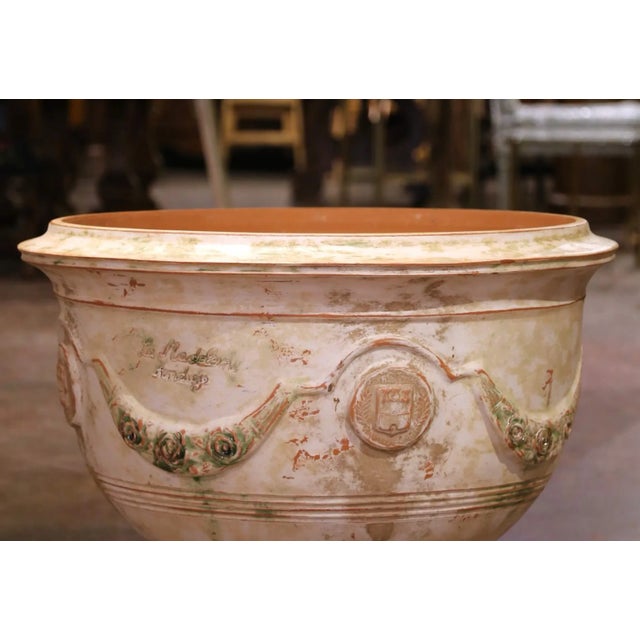 French French Handmade Terracotta Anduze Bowl Urn Planter by La Madeleine For Sale - Image 3 of 12