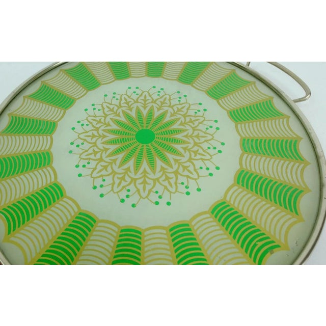 Art Deco Abstract Glass & Metal Tray, 1930s For Sale - Image 4 of 10