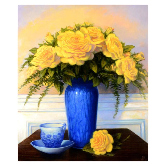 Dirk Foslien Tea for One No 2 oil on board. This Dirk Foslien painting comes framed as shown. Dimensions 24″H x 20″W...