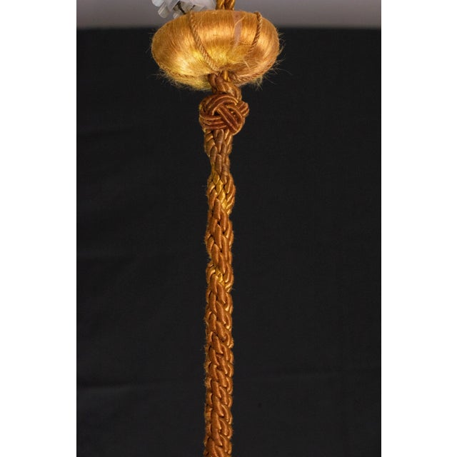 Alabaster Orange Art Deco Alabaster Pendant, 1950s For Sale - Image 8 of 12