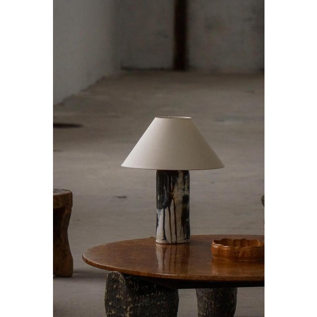 Mid-Century Danish Studio Ceramic Table Lamp from Jeppe Hagedorn-Olsen, 1960s For Sale - Image 17 of 18