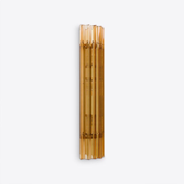 Mid-Century Modern Large Amber Amaro Wall Light from Pure White Lines For Sale - Image 3 of 9