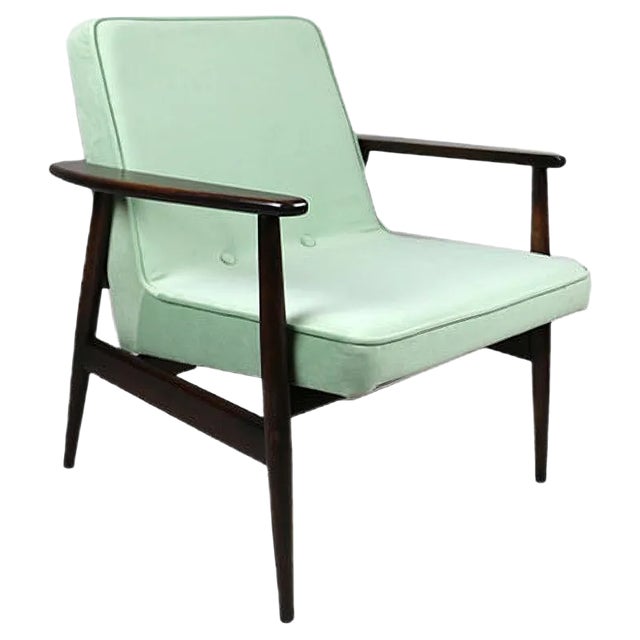 Light Green GFM63 Lounge Chair by J. Kedziorek, 1970s For Sale
