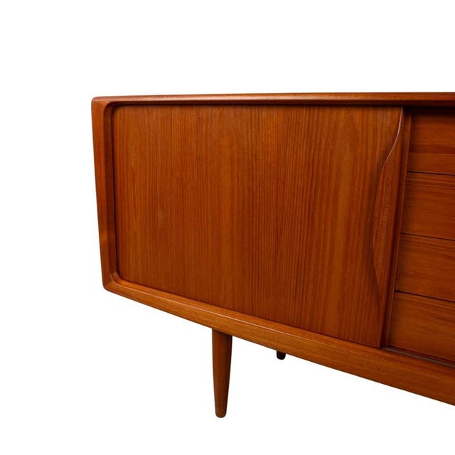 Mid-Century Brown Wooden Sideboard For Sale - Image 10 of 18