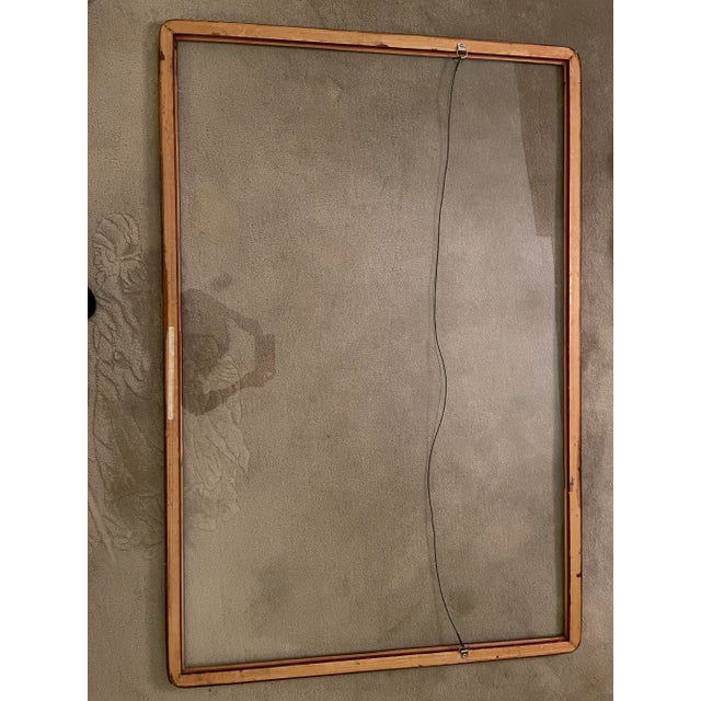 Large Custom Gold Leaf Frame with Curved Corners overall: 55.75" L x 37" H x .75" D opening: 52.75" L x 34" H **interior...