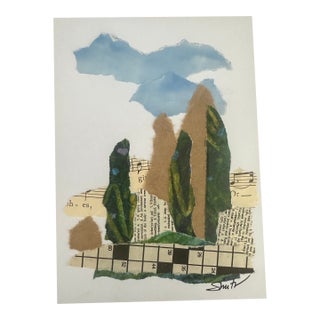 “Rising Quiet” Original Collage by Nancy Smith For Sale