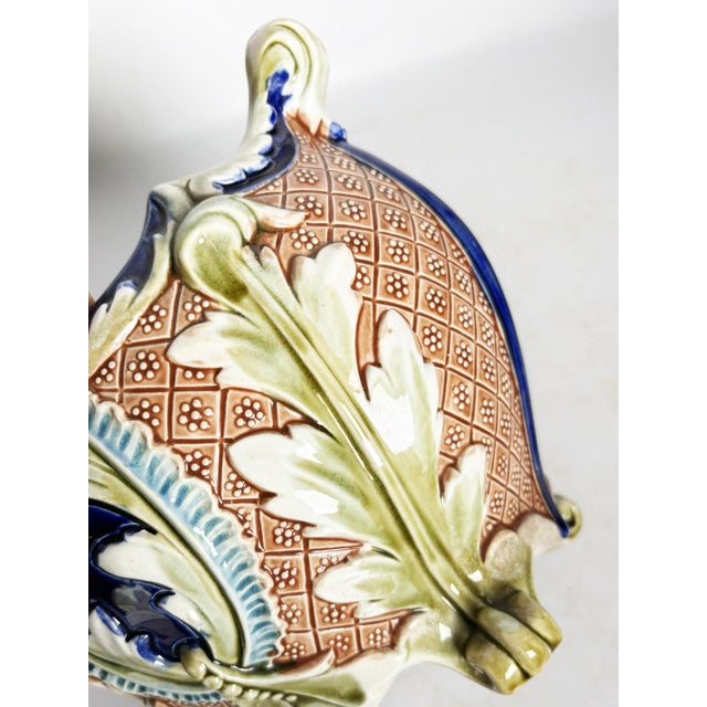 Majolica Ceramic Planter, France, 1800s For Sale - Image 6 of 11