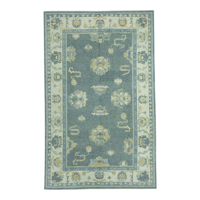 Turkish Oushak Rug 6' x 9'7" #19105 For Sale