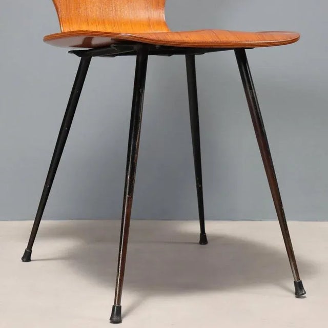 Vintage Italian Chair in Curved Plywood, 1960s For Sale - Image 6 of 9