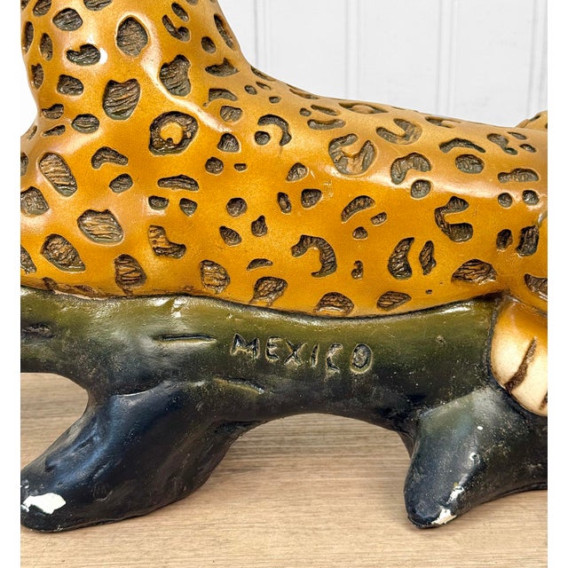 Vintage 25" Hollywood Regency Leopard Figural Statue Sculpture For Sale - Image 13 of 15