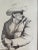 Realist Original Drawing of "Cowboy" Jack" For Sale - Image 4 of 4