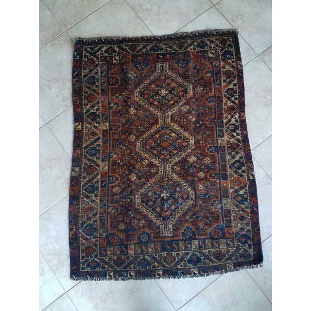 Textile Modern Oriental Tribal Area Sar 4 Rug- 3′7″ × 5′ For Sale - Image 7 of 7