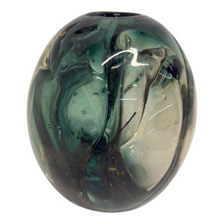 Michael Boylen Biomorphic Modern Hand Blown Glass Vase For Sale