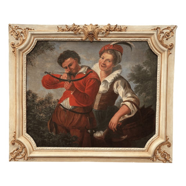 Haarlem School Artist, Man with a Crossbow, 17th Century, Oil Painting on Canvas, Framed For Sale
