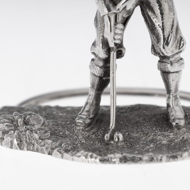 Silver Victorian Silver Golf Menu Holders, London, United Kingdom, 1890s, Set of 4 For Sale - Image 8 of 16