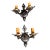 1920 Hammered and Mixed Cast Iron and Brass Sconces, Original Patina - a Pair For Sale