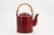 Chinese 1900s Chinese Oxblood Glaze Stoneware Teapot With Bamboo Handles For Sale - Image 3 of 13