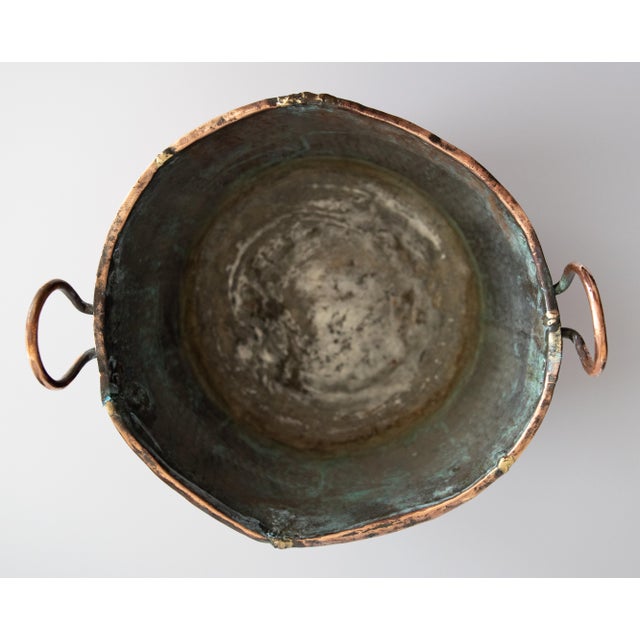 Large 19th-Century French Hammered Copper Pot For Sale - Image 9 of 12