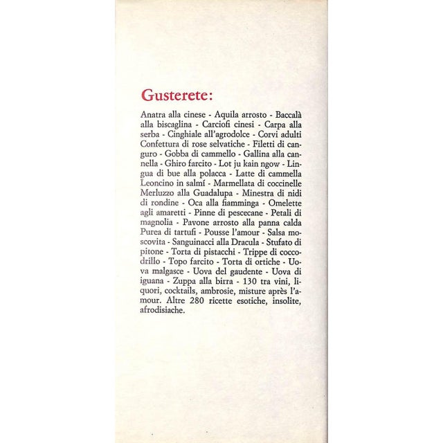 Paper "Guida Alla Cucina Esotica-Insolita-Erotica" 1964 Izzo, e.c. [A Cura Di] For Sale - Image 7 of 12