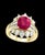 GIA Certified 3.6 Carat Burma Ruby Minor Heat and Diamond 18 Karat Gold Ring For Sale - Image 4 of 18