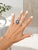 Art Deco Platinum 1 Carat Diamond Calibré Sapphire Target Ring, Size 6.75 For Sale - Image 10 of 14