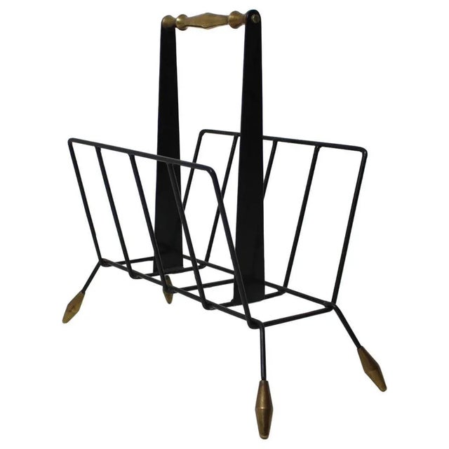 Black Mid-Century Newspaper Stand, 1970s For Sale - Image 8 of 8