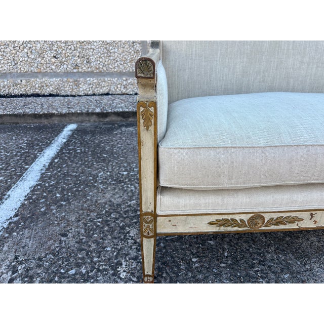 19th Century French Louis XVI Style Loveseat For Sale - Image 4 of 11