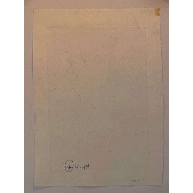 Late 20th Century Dora Szampanier, Etching of destroyed synagogue - Volpa, Belarus For Sale - Image 5 of 6