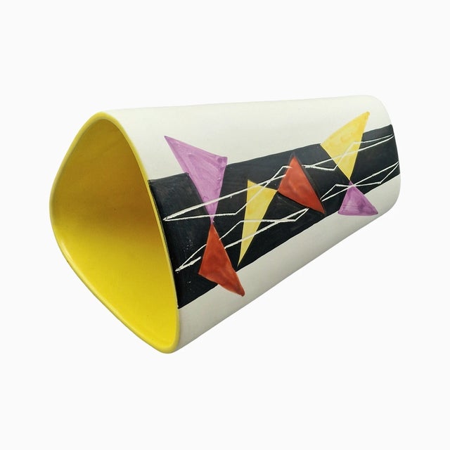 Mid-Century Modern Hand-Painted Ceramic Model 217 Vase from Vallauris, France, 1950s For Sale - Image 12 of 18