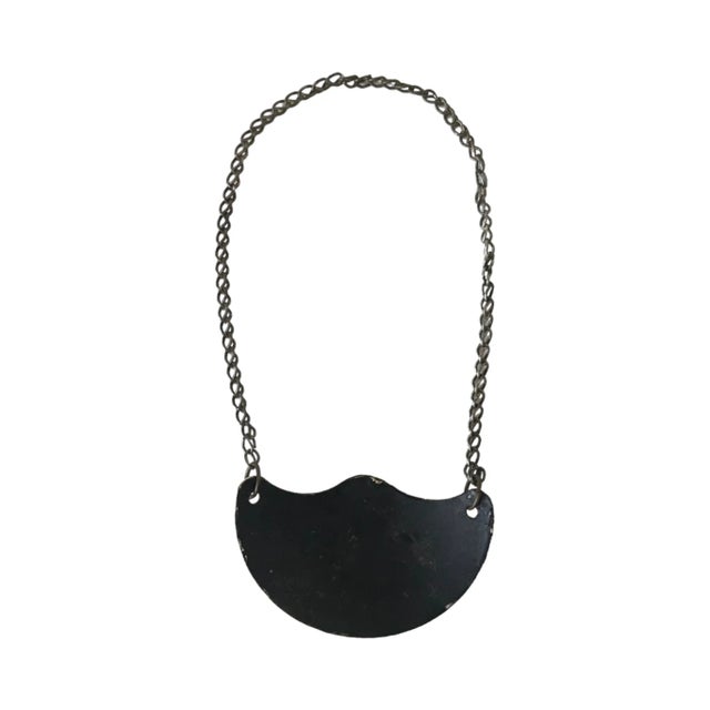 Paint Antique French Enamel "Cherry" Liquor Decanter Tag For Sale - Image 7 of 8