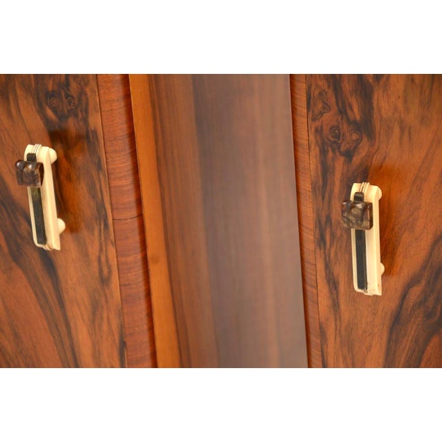 Art Deco Burr Walnut Bedside Cabinets, 1930s, Set of 2 For Sale - Image 10 of 11