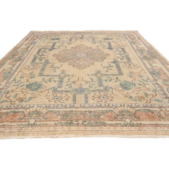 Modern Vintage Turkish Sivas Rug - 07'03 x 11'03 For Sale - Image 3 of 9