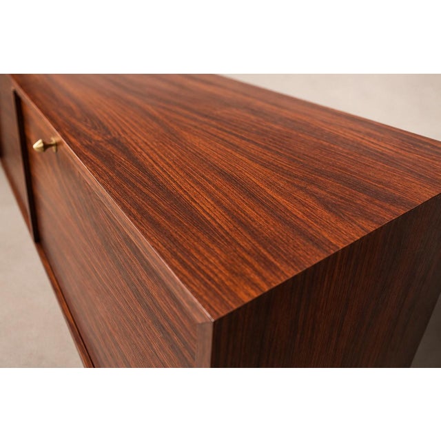Brazilian Modern Floating Bar / Sideboard in Hardwood by Carlo Hauner, 1950s For Sale - Image 9 of 18