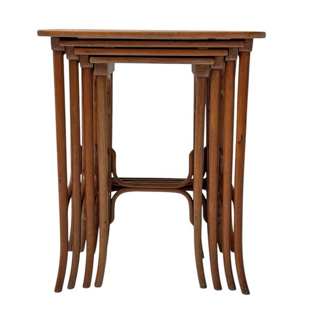 Vienna Secession Bentwood Nesting Tables by Michael Thonet for Thonet, 1890s, Set of 4 For Sale - Image 10 of 14