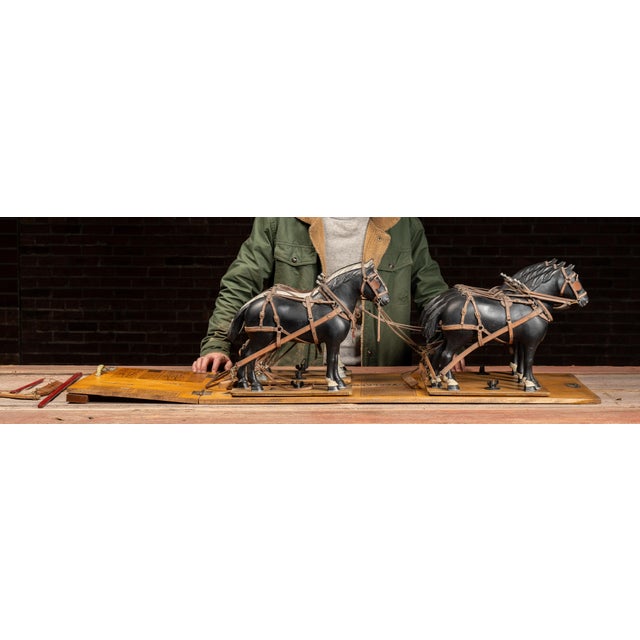 c. 1910s/1920s; Milwaukee Saddlery Co. - Milwaukee, WI Large-scale salesman sample horse hitch display produced as a...