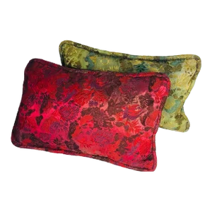 Richard Fischer Collection Embroidered Velvet Pillows -Set of 2
