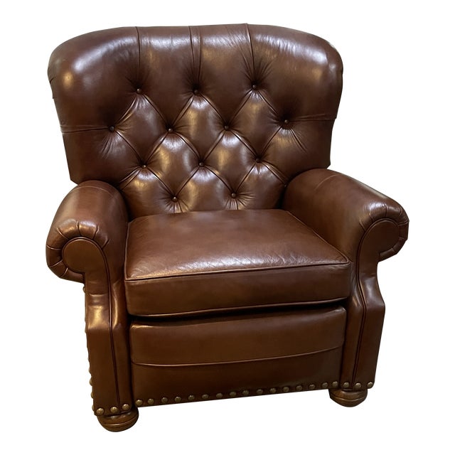 Ethan Allen Cromwell Leather Recliner Chairish
