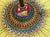 Indonesian Parasol in Wallpaper, Wood and Wool, 1950s For Sale - Image 10 of 14
