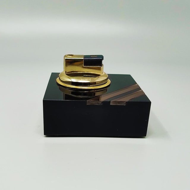 Mid-Century Modern Vintage Hollywood Regency Smoking Set, 1970s, Set of 3 For Sale - Image 3 of 8