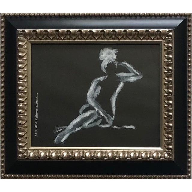 2020s Leslie Poteet Busker “Figure No. 230” Contemporary Black and White Figure Study, Framed For Sale - Image 5 of 5