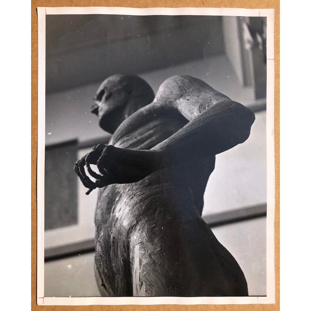 1970s black & white photo of a sculpture by Waldine Amanda Tauch (1892 - 1986).