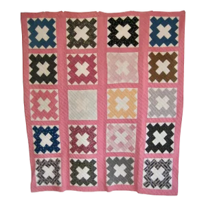 Antique Amish American Check Quilt